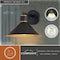 Vaxcel Dunbar 1 Light Matte Black and Gold Contemporary Outdoor Wall Sconce Metal Shade T0681 - alternate 2